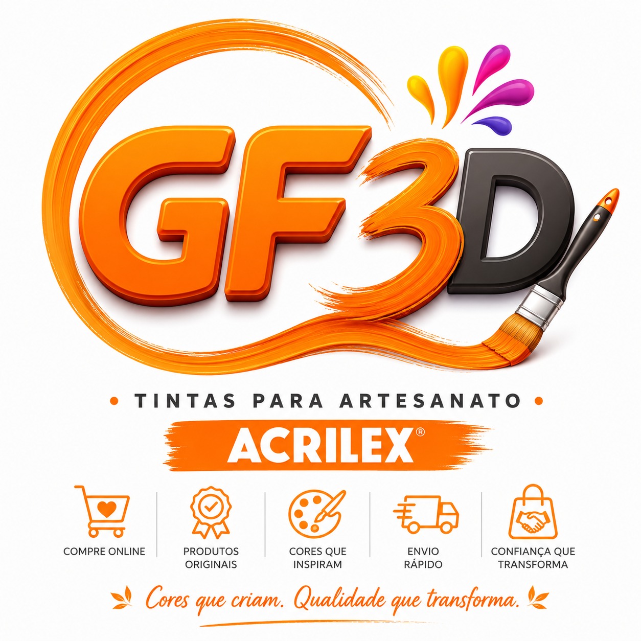GF3D — Tintas para artesanato Acrilex